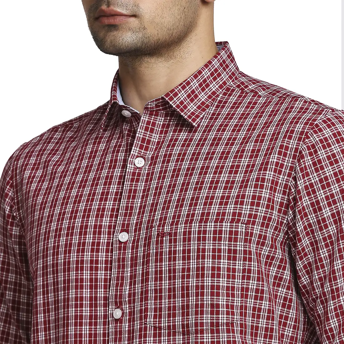 Men White Tailored Fit Print Cotton Full Sleeve Shirts - Image 6