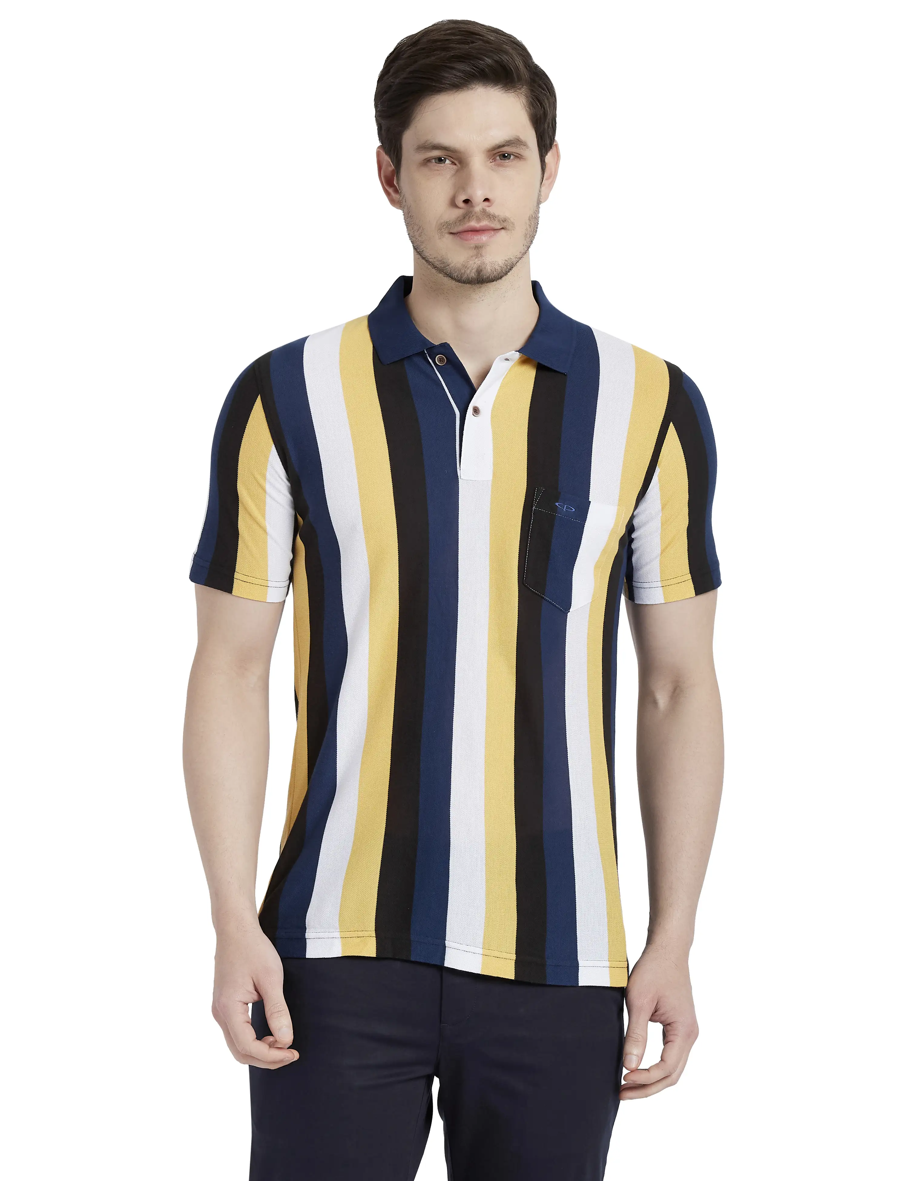 Men White Tailored Fit Print Cotton Half Sleeve T-Shirt