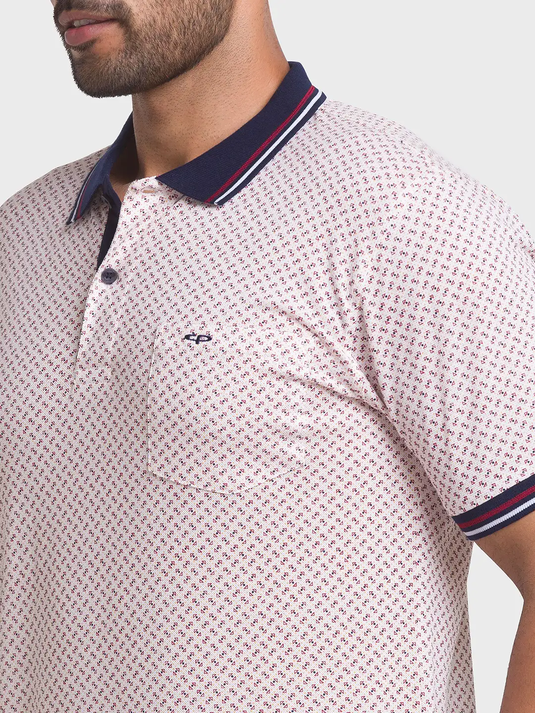 Men White Tailored Fit Print Cotton Half Sleeve T-Shirt - Image 6