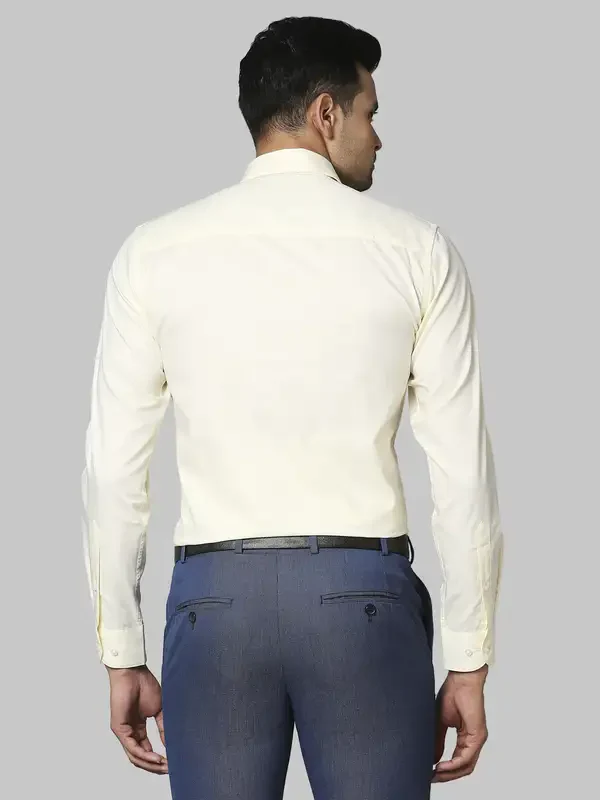 Men Yellow Contemporary Fit Checks Cotton Shirts - Image 4