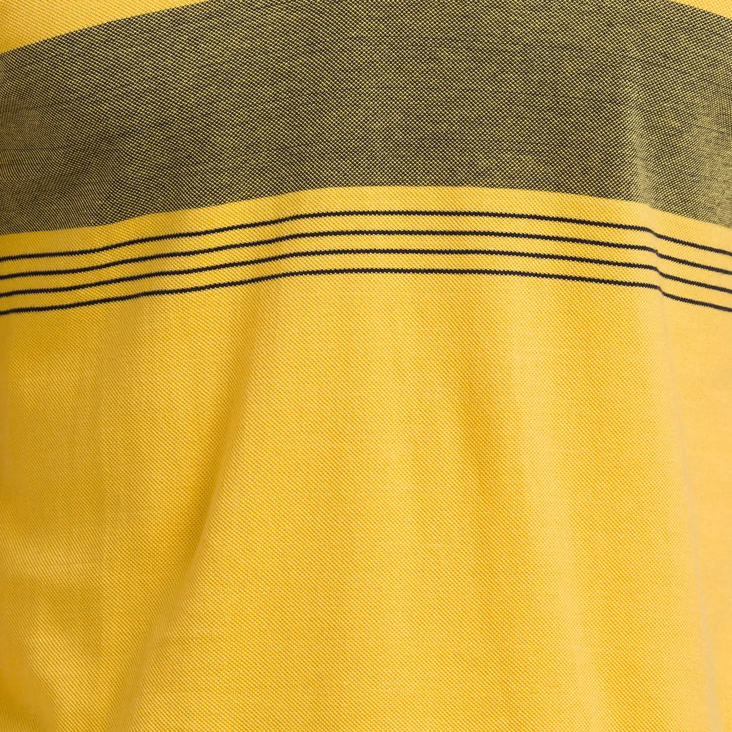 Men Yellow Regular Fit Yarn Dyed Cotton Round Neck Collar Polo T-Shirt - Image 7