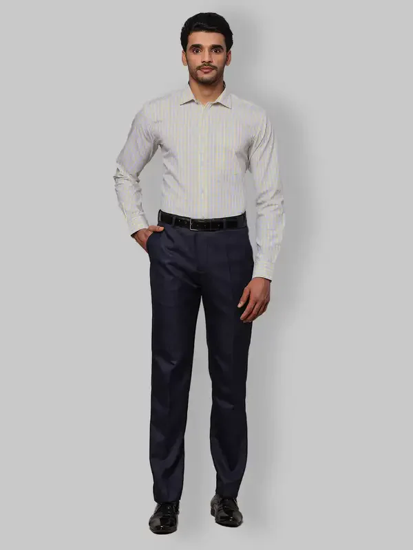 Men Yellow Slim Fit Checks Cotton Shirts - Image 5