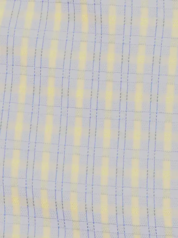 Men Yellow Slim Fit Checks Cotton Shirts - Image 7