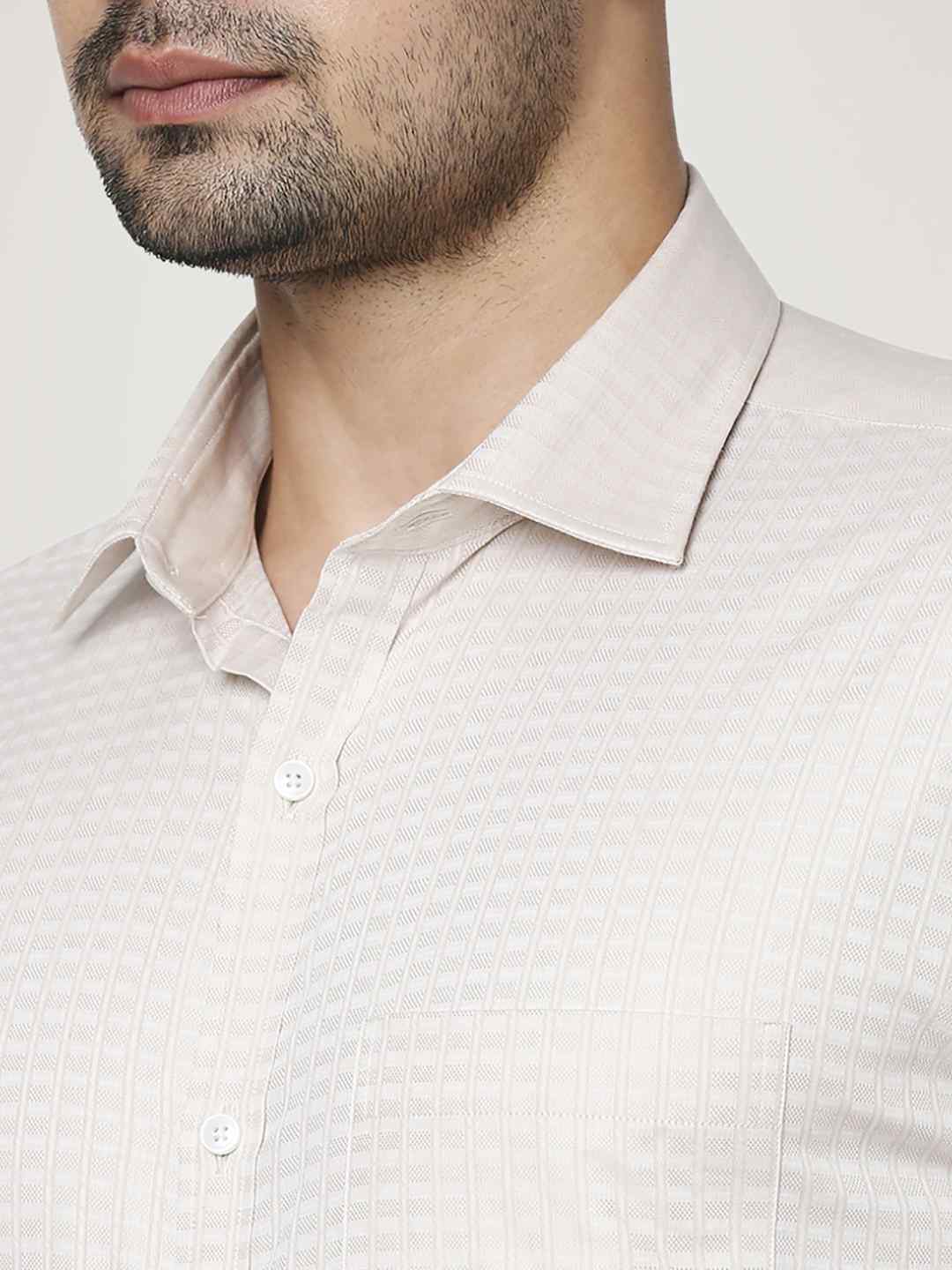 Men Yellow Slim Fit Checks Cotton Shirts