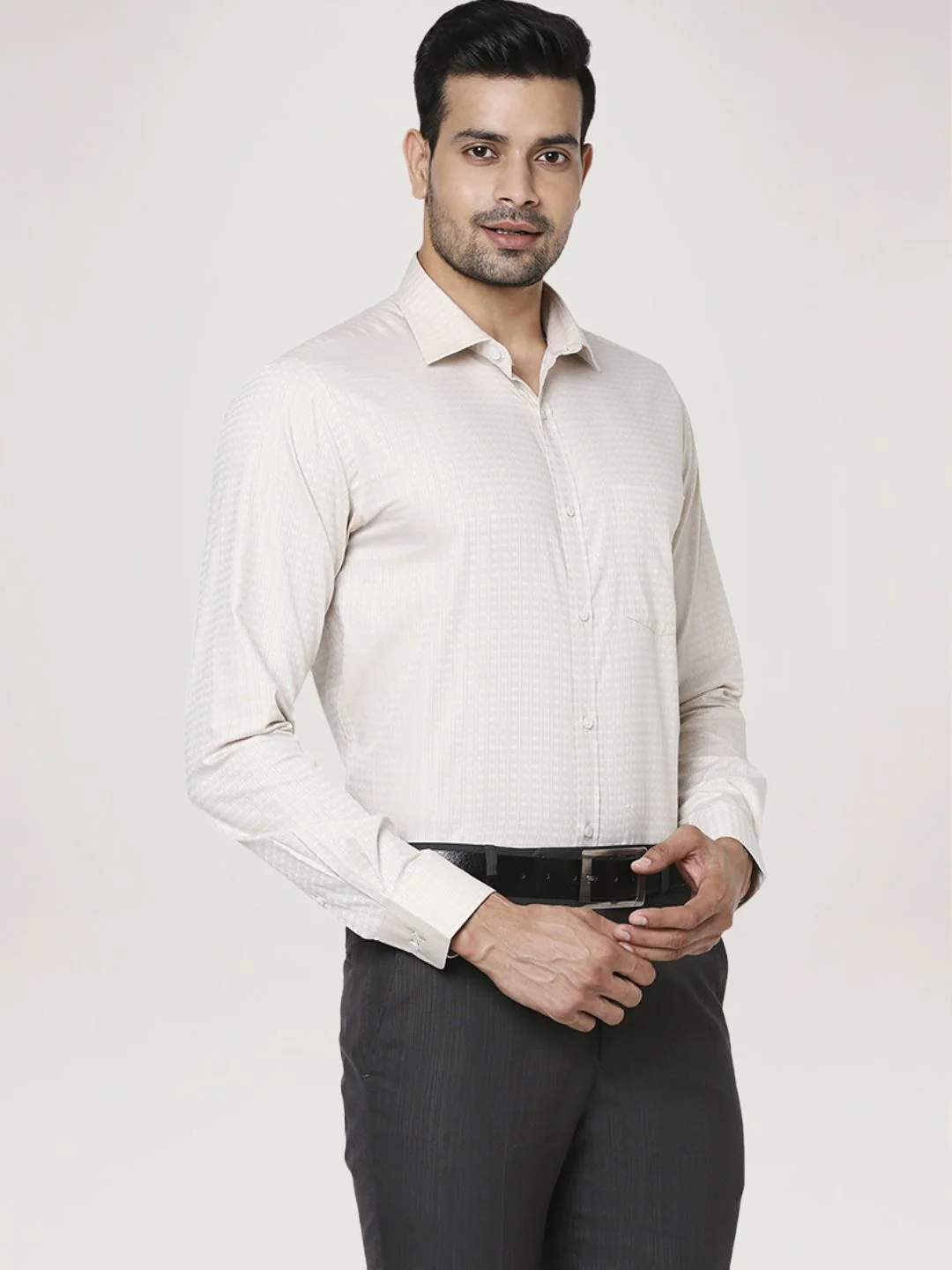 Men Yellow Slim Fit Checks Cotton Shirts - Image 6