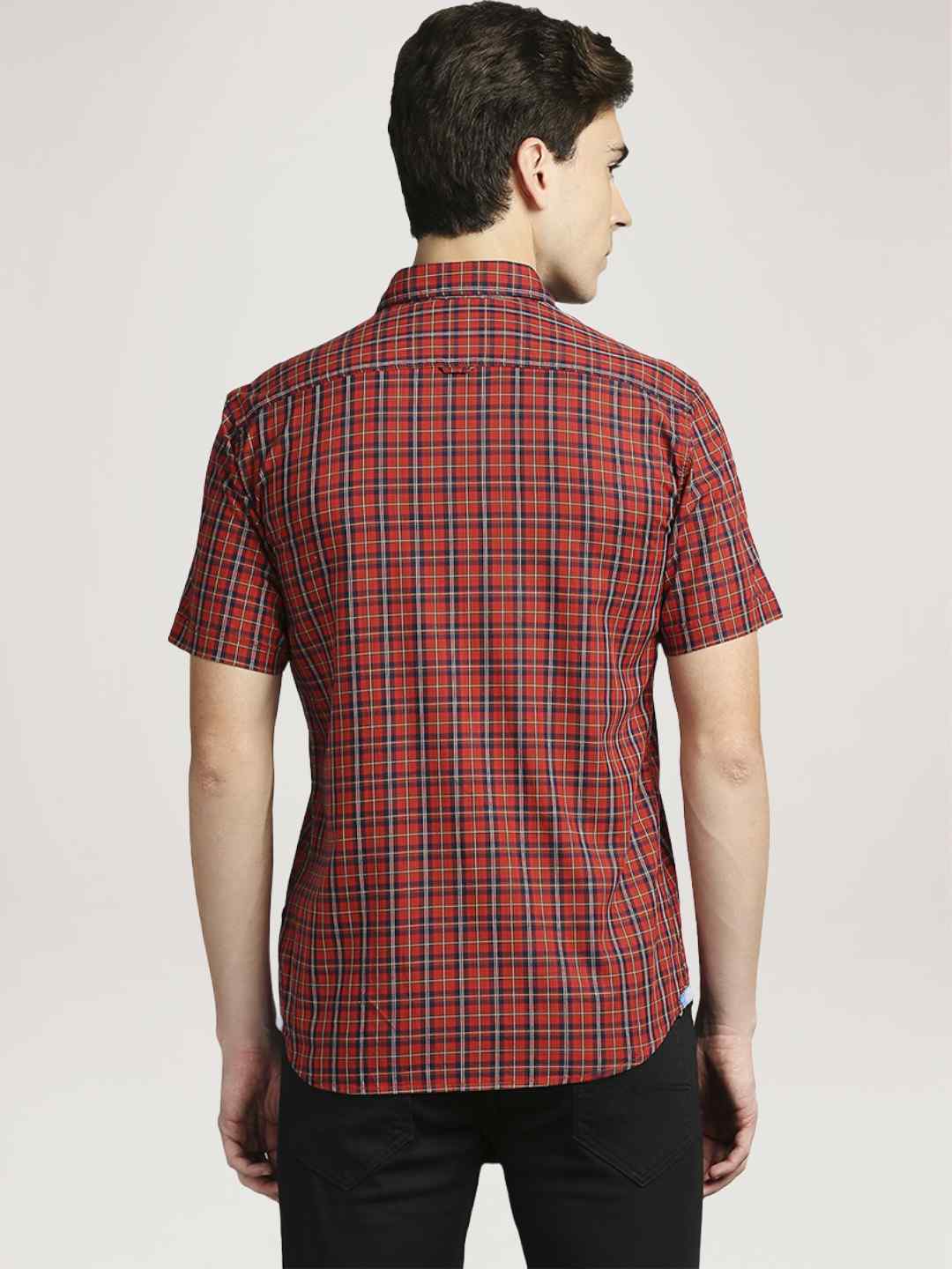 Men Yellow Slim Fit Print Cotton Full Sleeve Shirts - Image 3