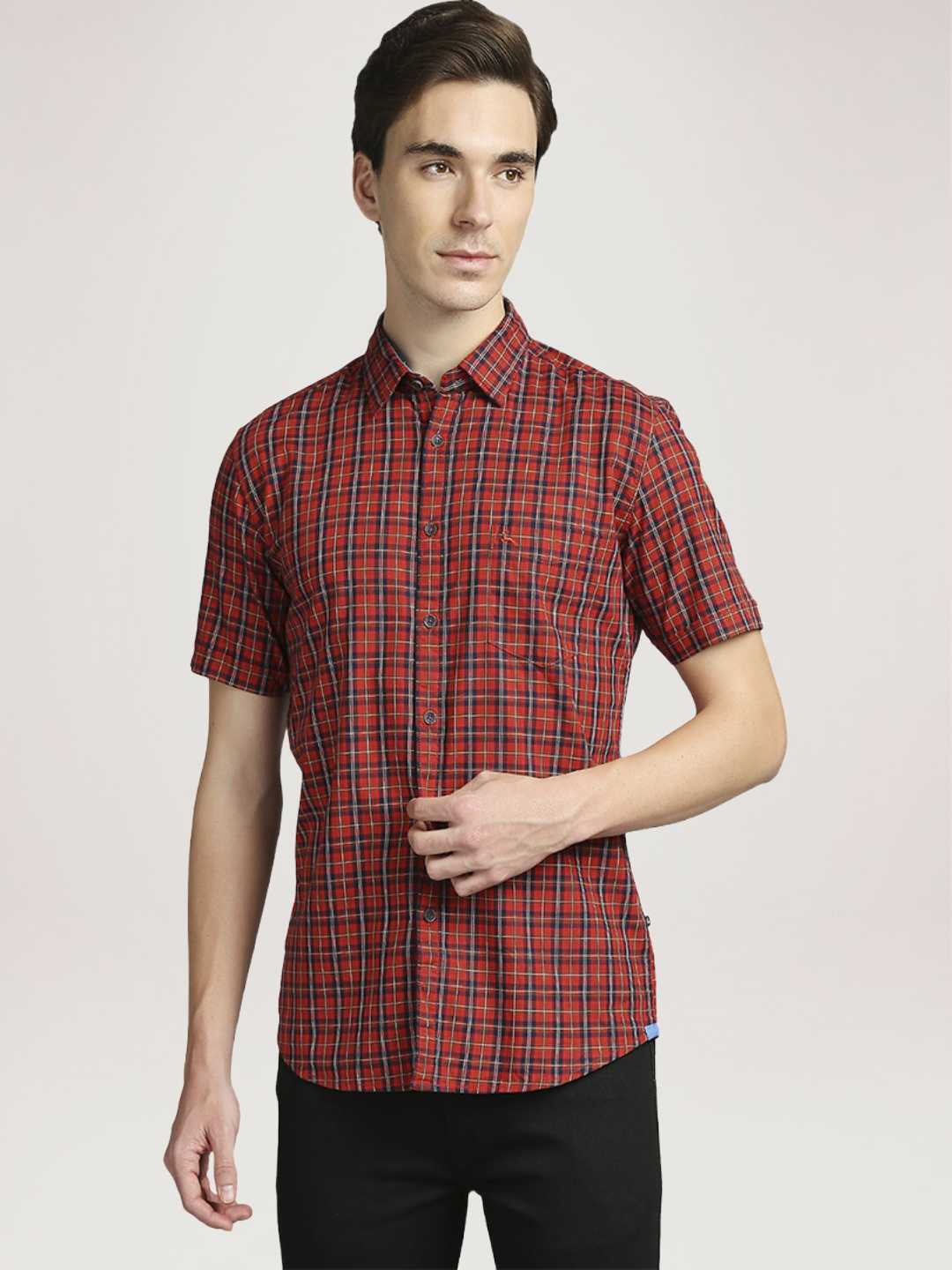 Men Yellow Slim Fit Print Cotton Full Sleeve Shirts - Image 6