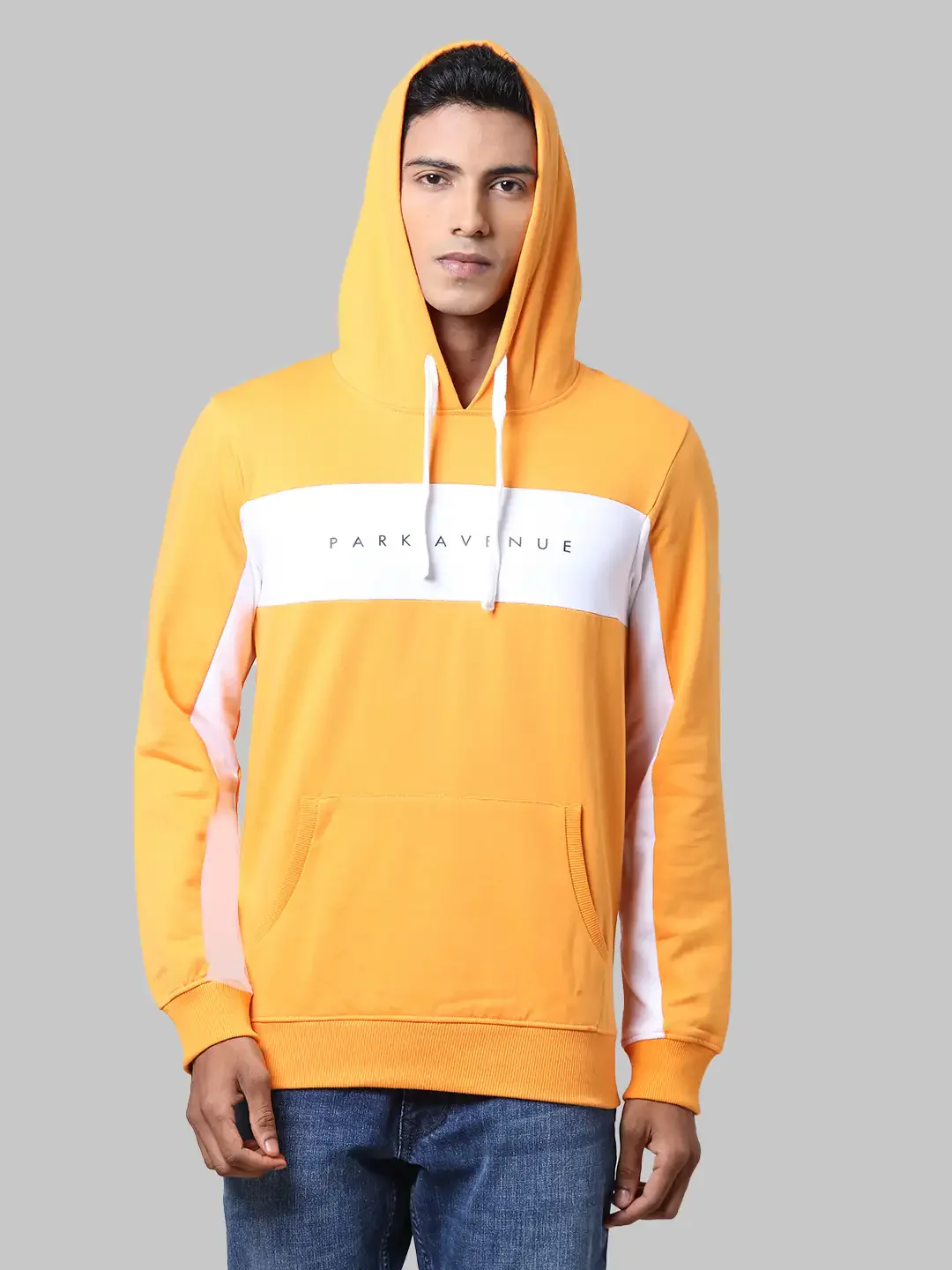 Men Yellow Slim Fit Print Cotton Polyester Blend Sweatshirts - Image 8