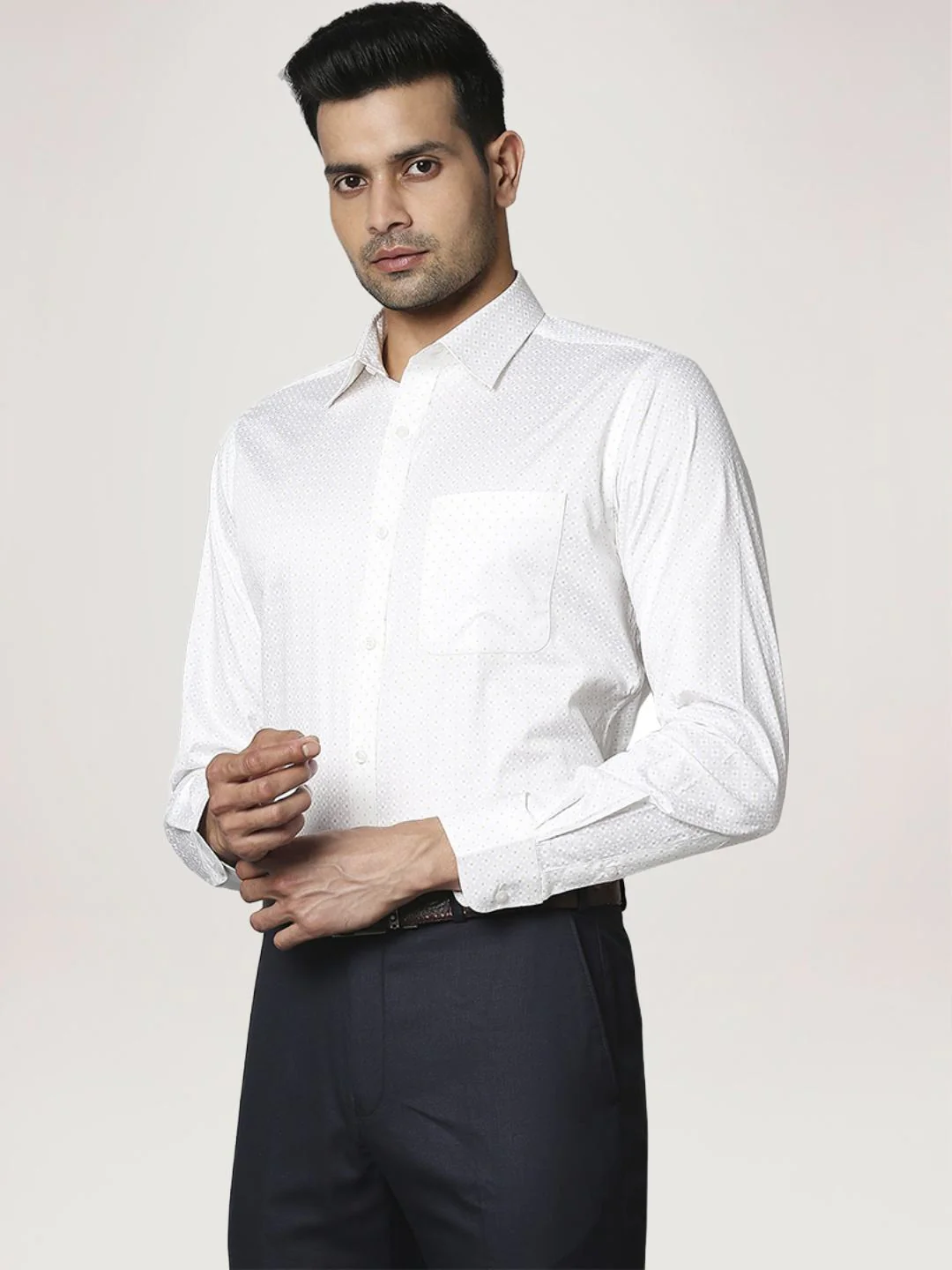Men Yellow Slim Fit Print Cotton Shirts - Image 4