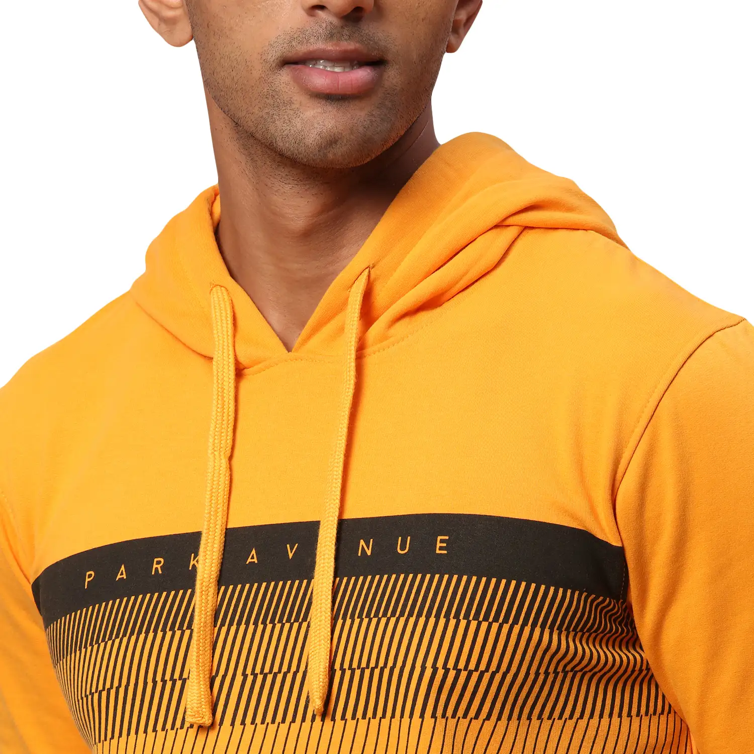 Men Yellow Slim Fit Print Polyester Blend Sweatshirts - Image 6