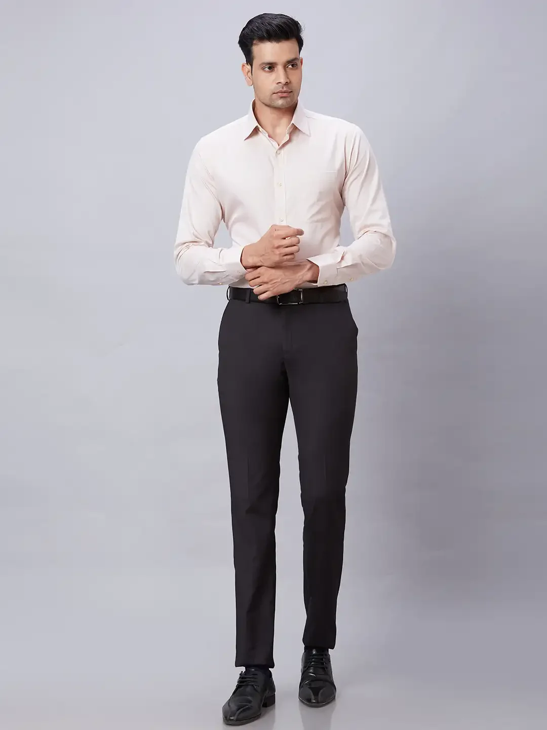 Men Yellow Slim Fit Structure Cotton Shirts - Image 5