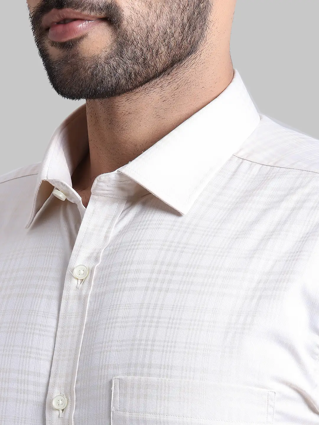 Men Yellow Slim Fit Structure Cotton Shirts - Image 6