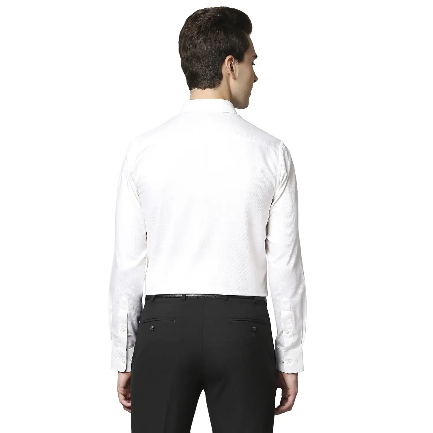 Men Yellow Slim Fit Structure Cotton Shirts - Image 4