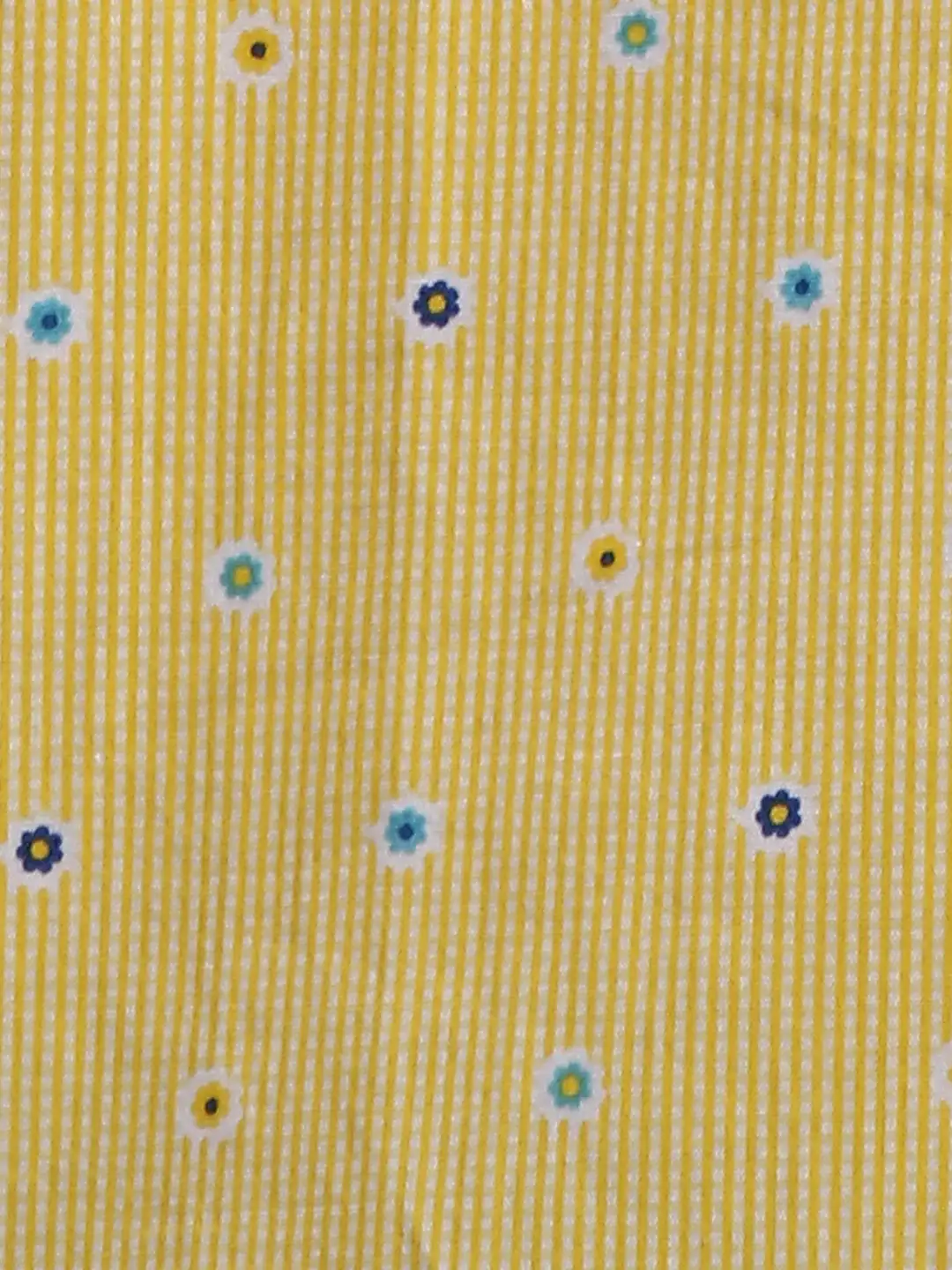 Men Yellow Tailored Fit Print Cotton Full Sleeve Shirts - Image 7