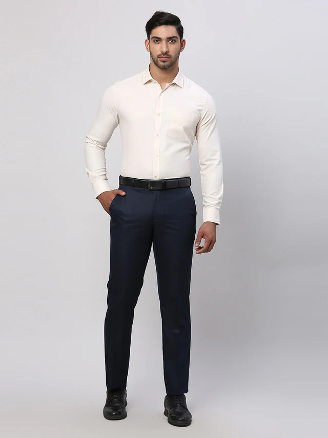 Park Avenue Men Brown Structured Slim Fit Cotton Blend Formal Shirt - Image 5