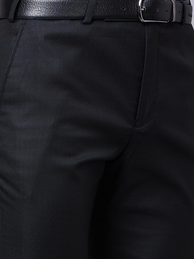 Park Avenue Black Checks Smart Fit Polyester Blend Trouser - Image 6