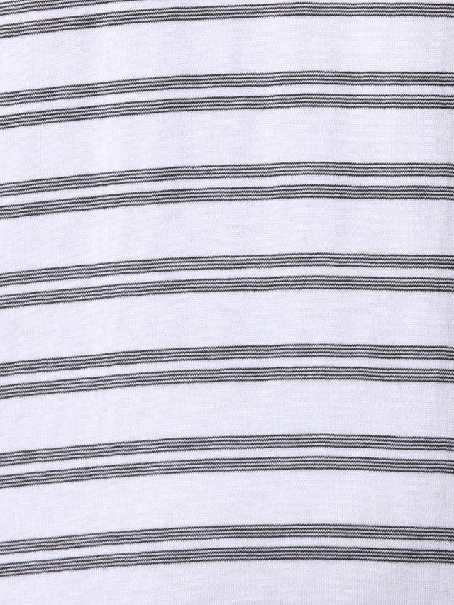 Park Avenue Black Stripe Slim Fit Half Sleeve Cotton Blend T-Shirt - Image 4