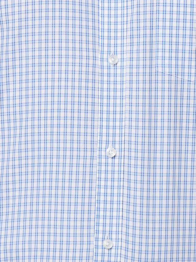 Park Avenue Blue Checks Regular Fit Cotton Formal Shirt - Image 7