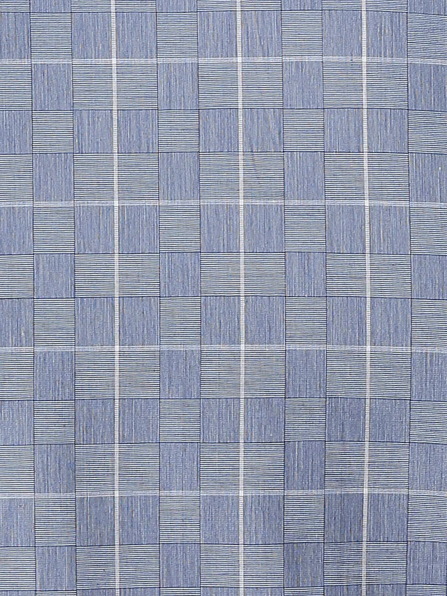 Park Avenue Blue Checks Slim Fit Cotton Formal Shirt - Image 7