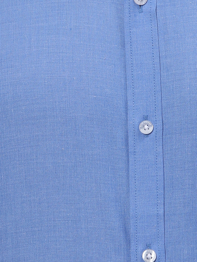 Park Avenue Men Blue Slim Fit Fil-A-Fil Formal Shirt - Image 7