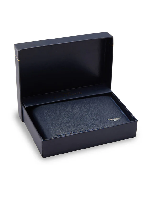Park Avenue Blue Leather Wallet - Image 5