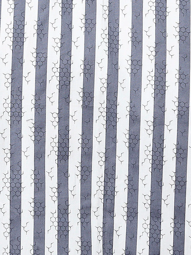 Park Avenue Blue Printed Slim Fit Cotton Formal Shirt - Image 7