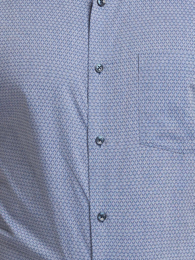 Park Avenue Blue Structure Regular Fit Cotton Formal Shirt - Image 7