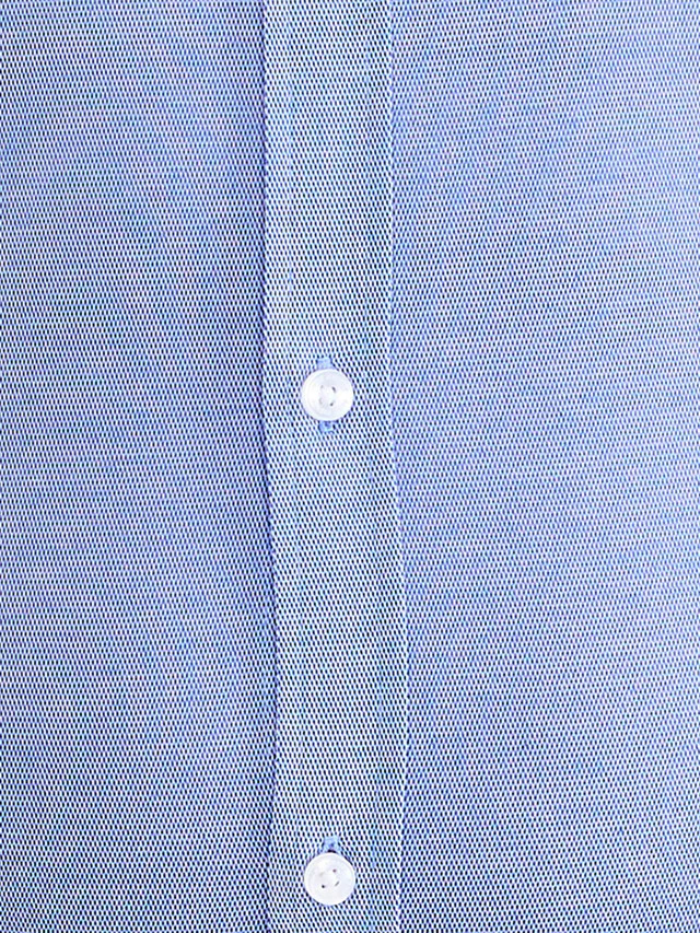 Park Avenue Blue Structure Slim Fit Cotton Blend Formal Shirt - Image 7