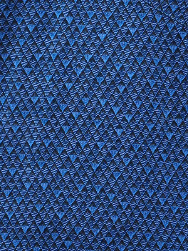 Park Avenue Blue Structure Slim Fit Cotton T-Shirt - Image 7