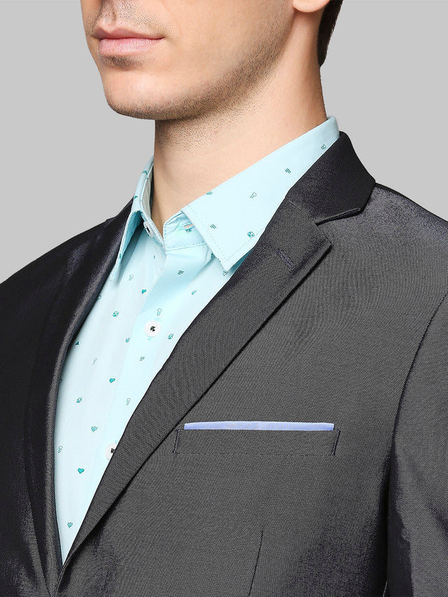 Park Avenue Blue Super Slim Fit Terylene Blend Suit - Image 6
