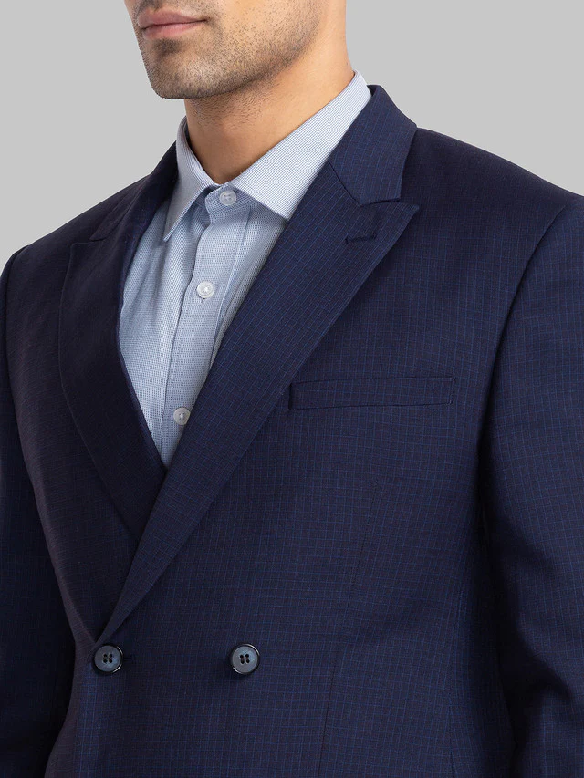 Park Avenue Blue Super Slim Fit Terylene Blend Suit - Image 6