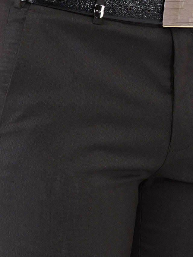 Park Avenue Brown Structure Neo Fit Polyester Blend Trouser - Image 6