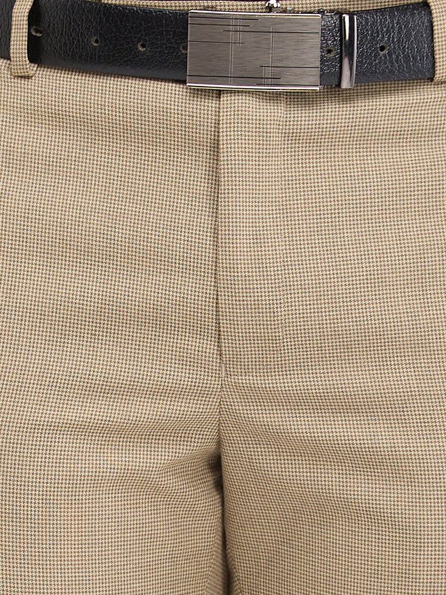Park Avenue Brown Structure Regular Fit Polyester Blend Trouser - Image 7