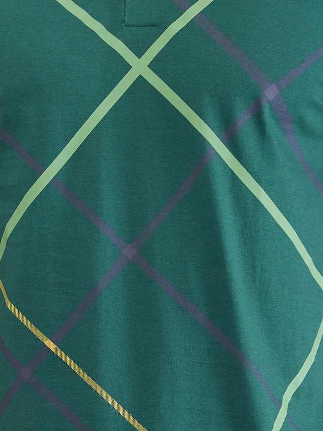 Park Avenue Green Printed Slim Fit Cotton T-Shirt - Image 7
