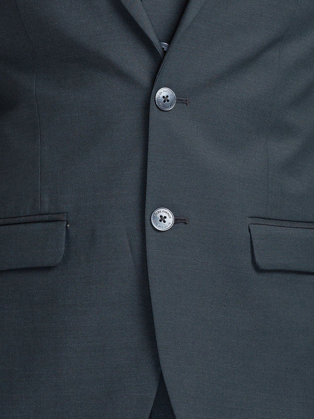 Park Avenue Green Structure Super Slim Fit Polyester Blend Suit - Image 7