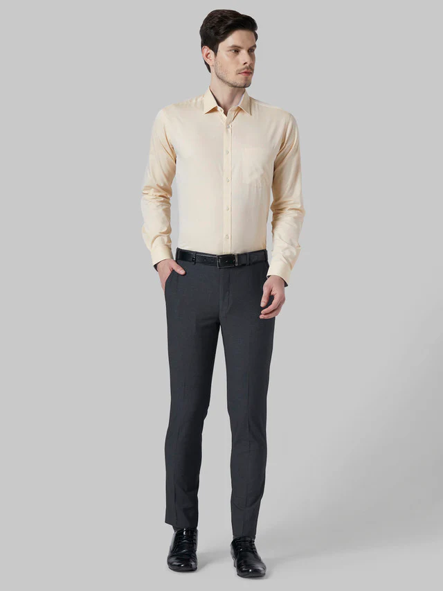 Park Avenue Grey Checks Neo Fit Polyester Blend Trouser - Image 5