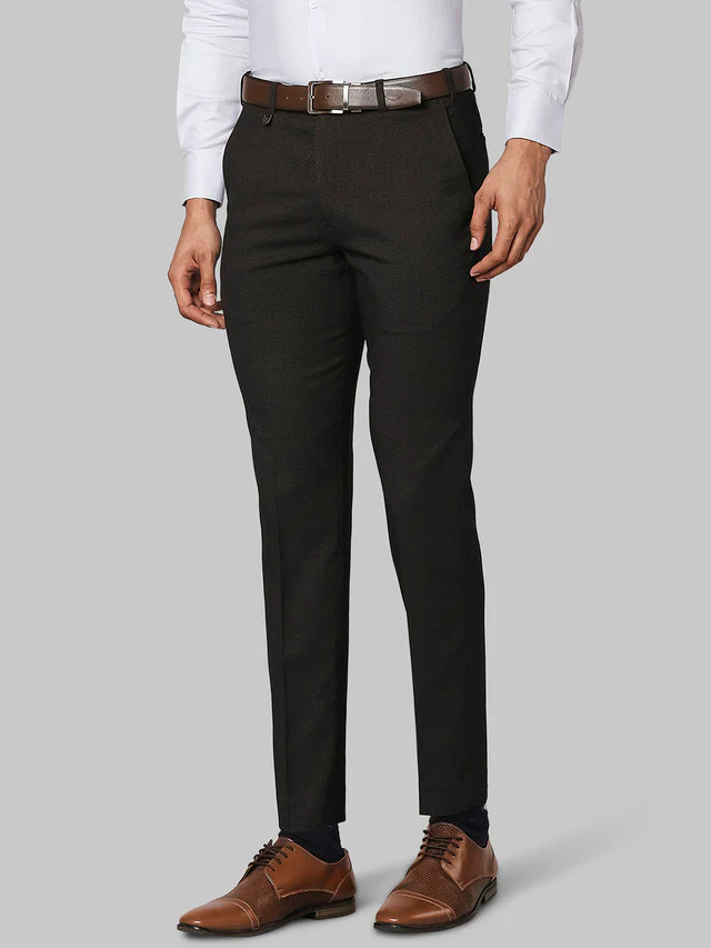 Park Avenue Grey Checks Neo Fit Terylene Blend Trouser - Image 3