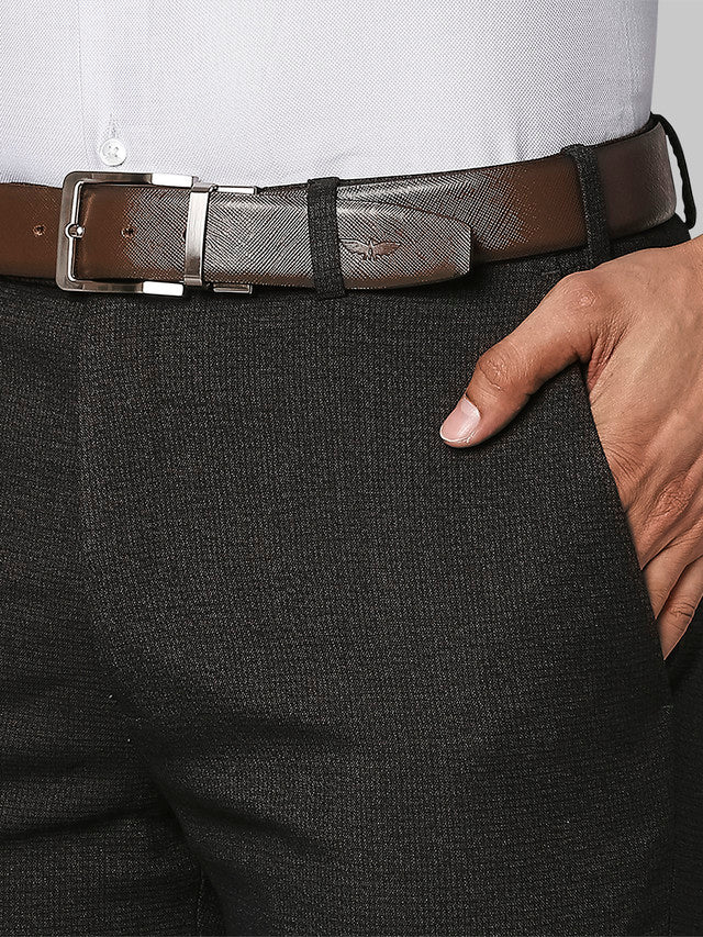 Park Avenue Grey Checks Neo Fit Terylene Blend Trouser - Image 6
