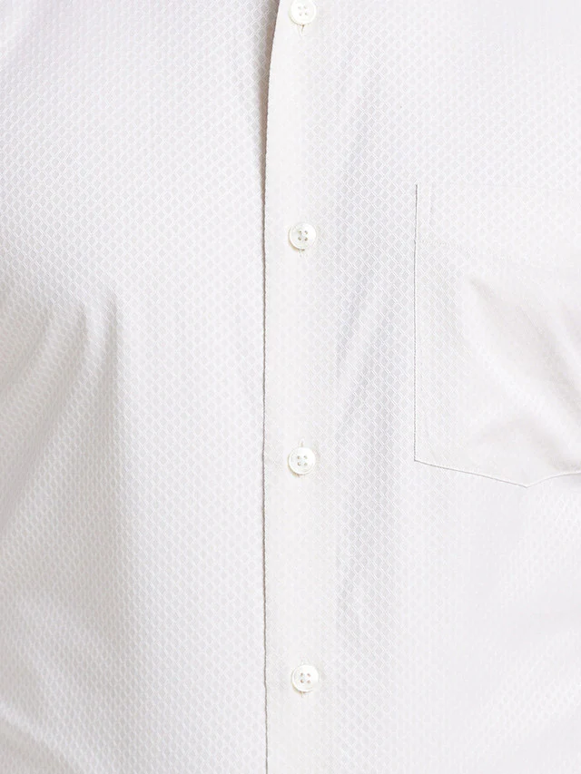 Park Avenue Men Brown Self Design Regular Fit Cotton Formal Shirt - Image 7