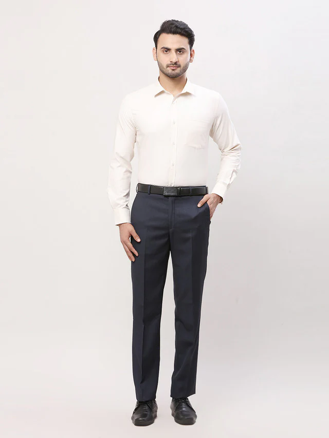 Park Avenue Men Brown Self Design Slim Fit Polyester Blend Formal Shirt - Image 5
