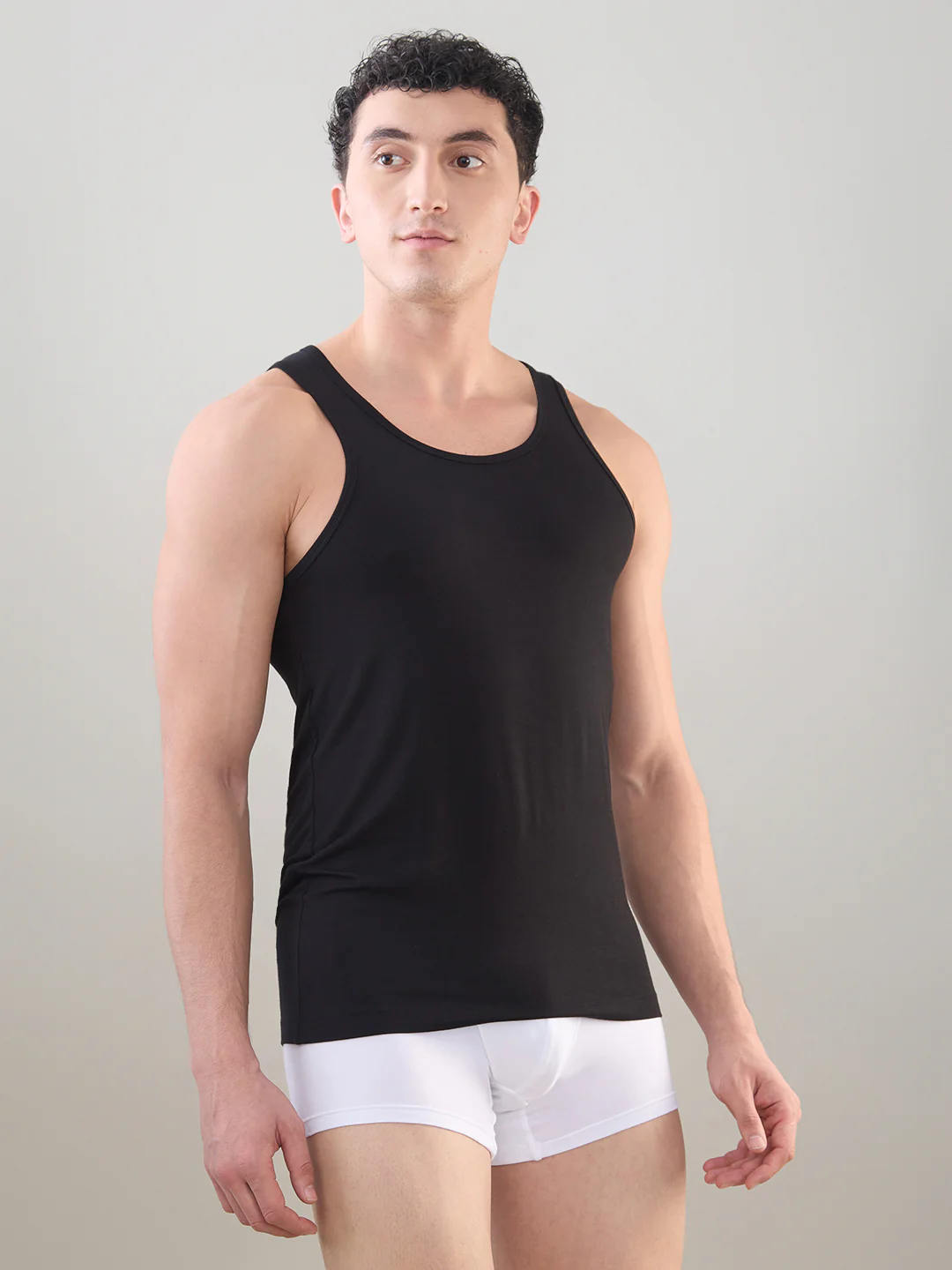 Park Avenue Men Black Bamboo Blend Vest - Image 3
