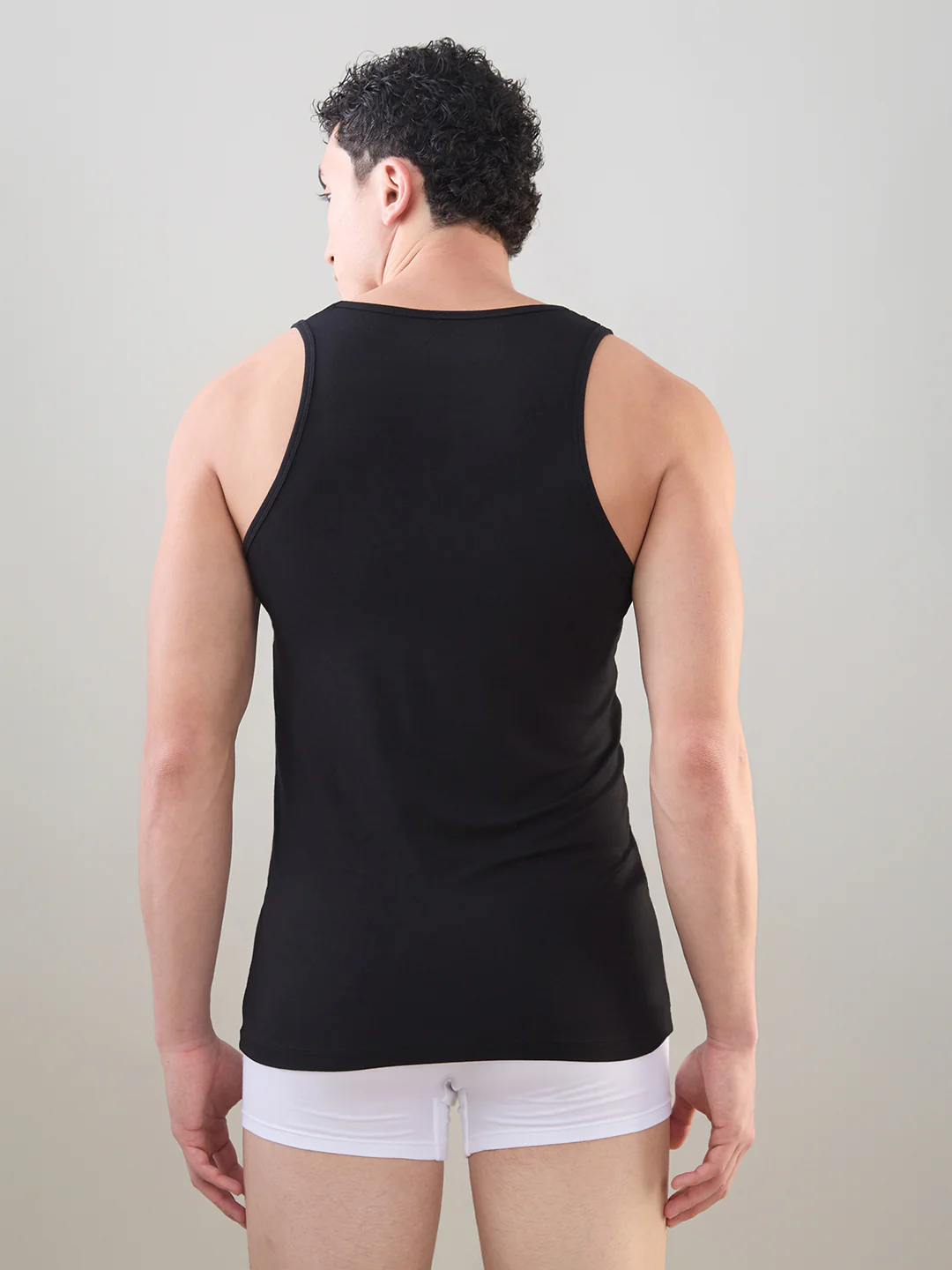 Park Avenue Men Black Bamboo Blend Vest - Image 4