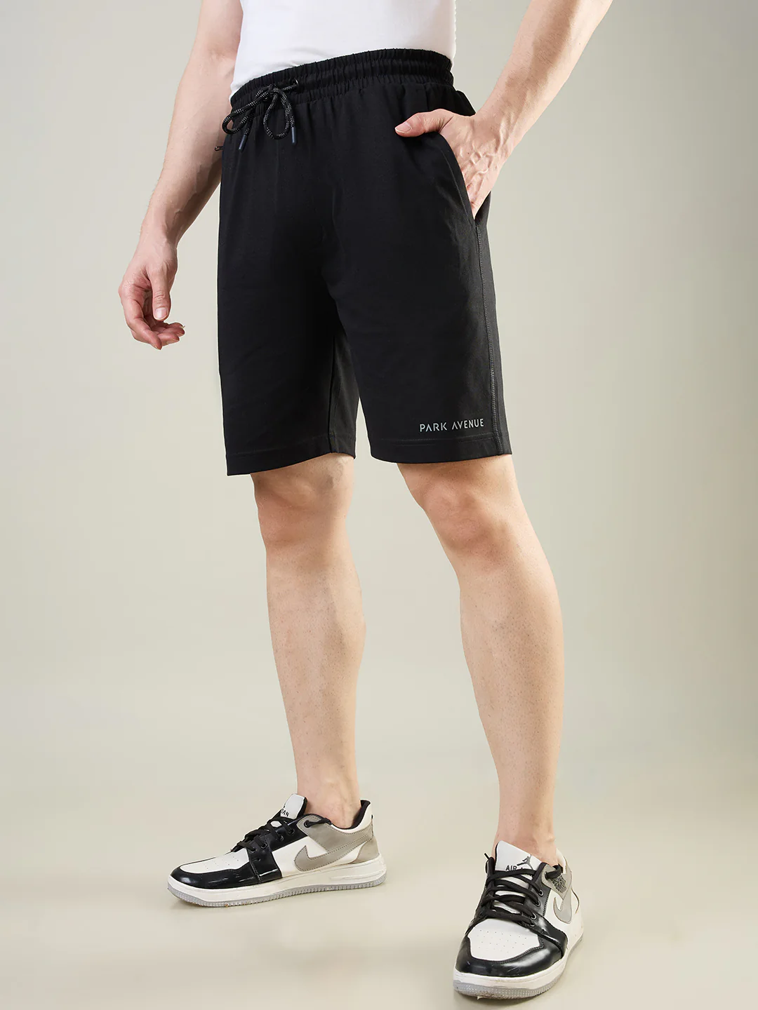 Park Avenue Men Black Cotton Blend Short - Image 4