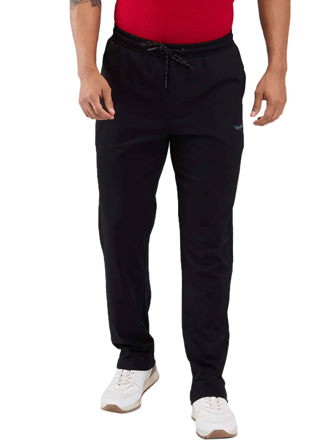Park Avenue Men Black Cotton Blend Trackpant