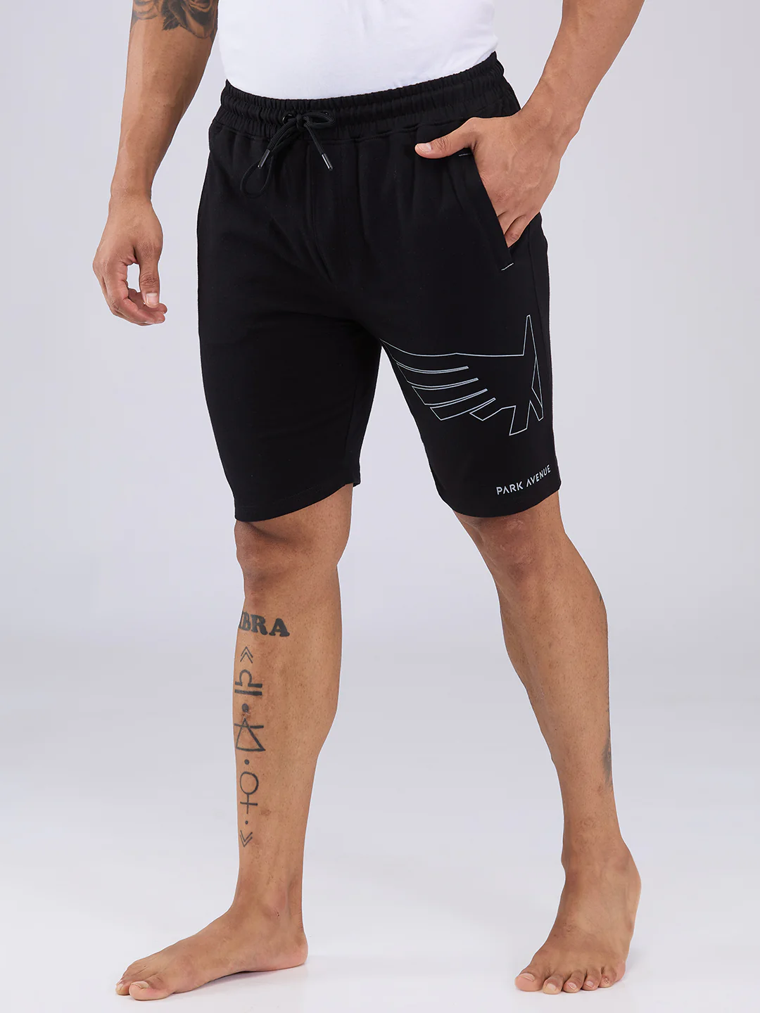 Park Avenue Men Black Cotton Short - Image 3