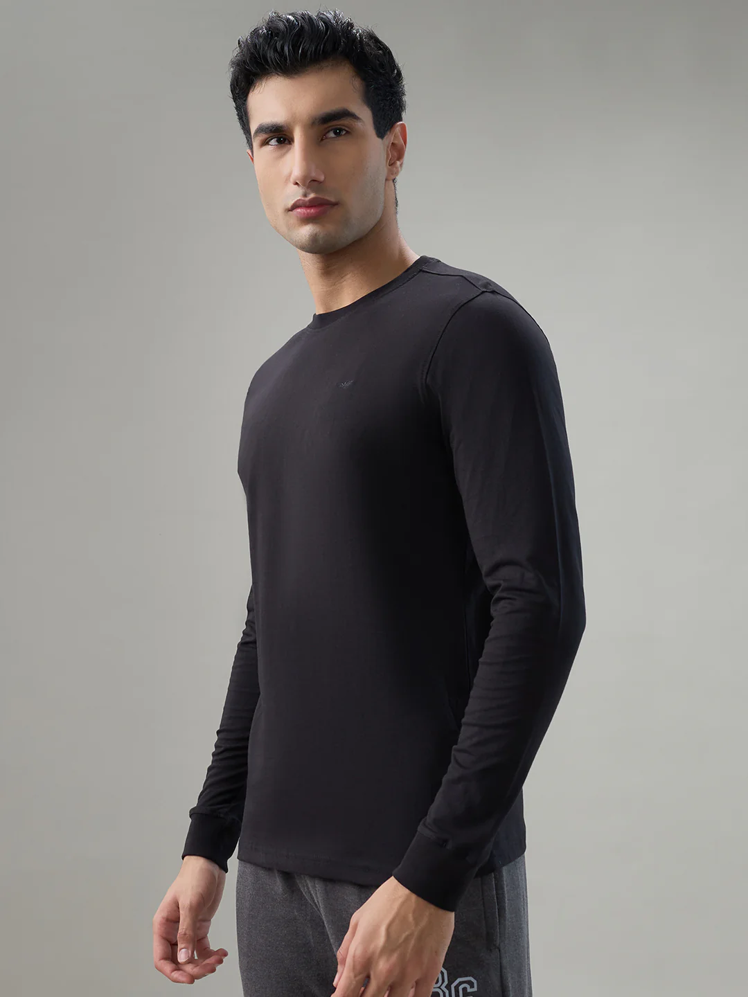 Park Avenue Men Black Cotton T-Shirt - Image 3