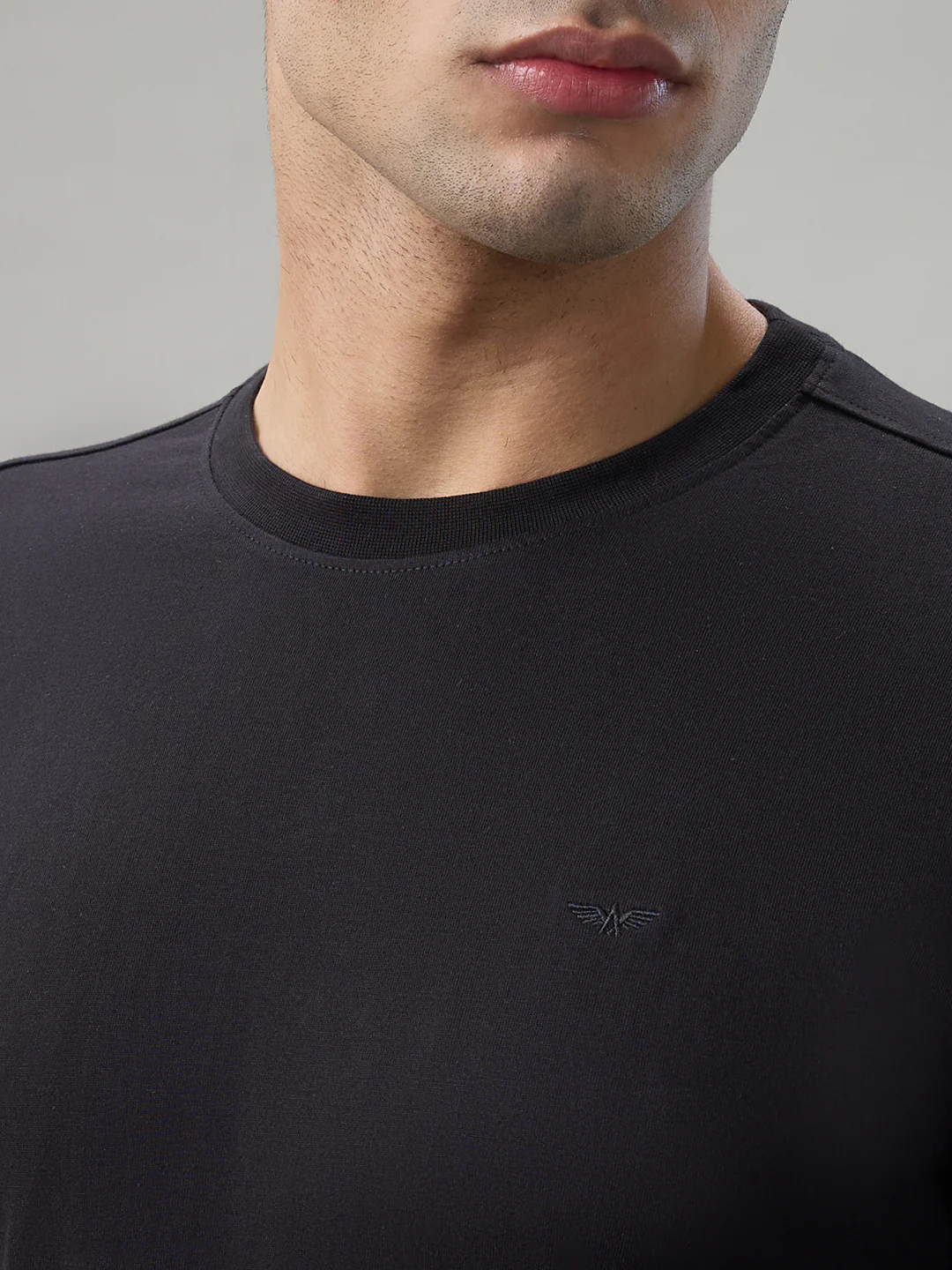 Park Avenue Men Black Cotton T-Shirt - Image 6