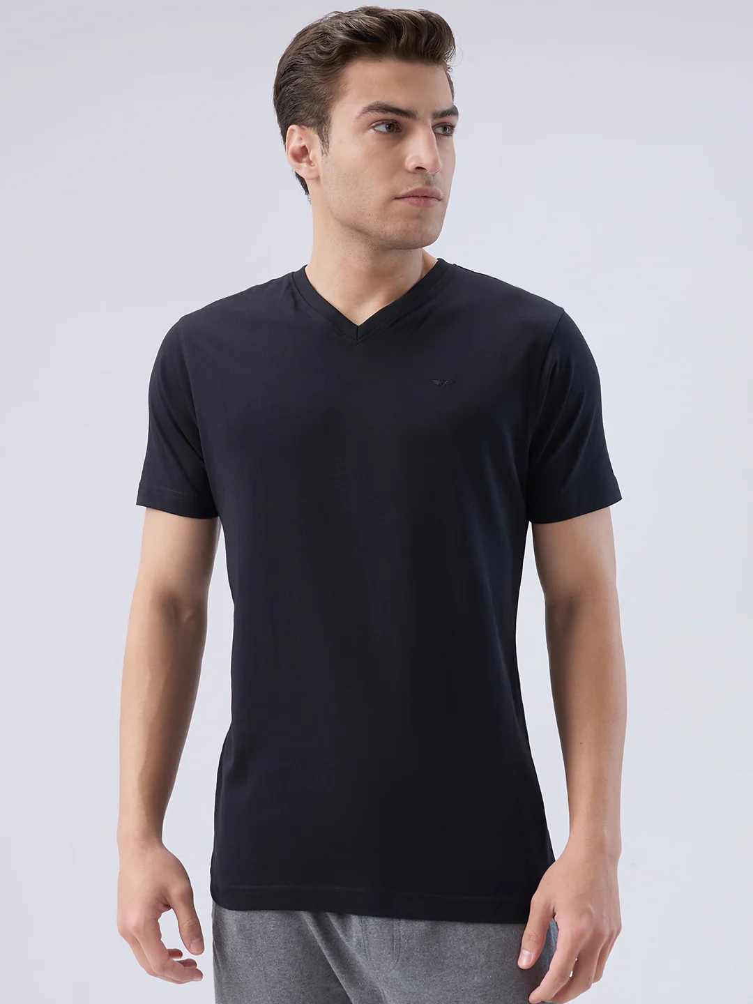 Park Avenue Men Black Cotton T-Shirt
