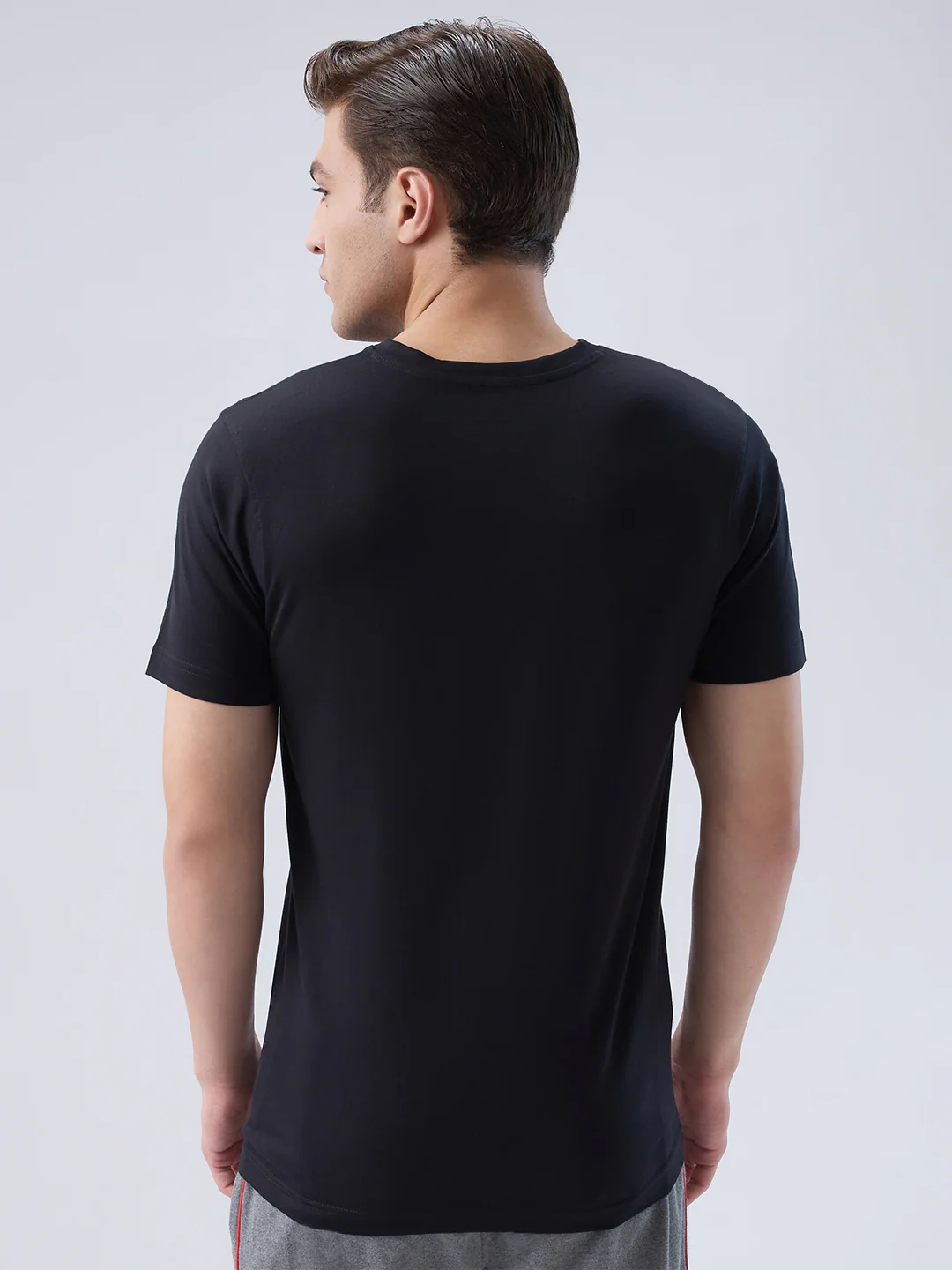 Park Avenue Men Black Cotton T-Shirt - Image 4