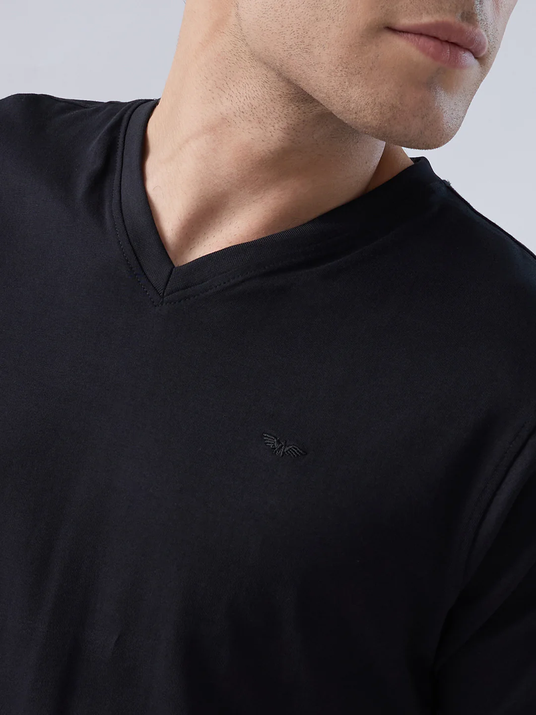 Park Avenue Men Black Cotton T-Shirt - Image 6